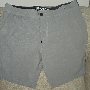 RVCA Men's Flat Front Gray Shorts